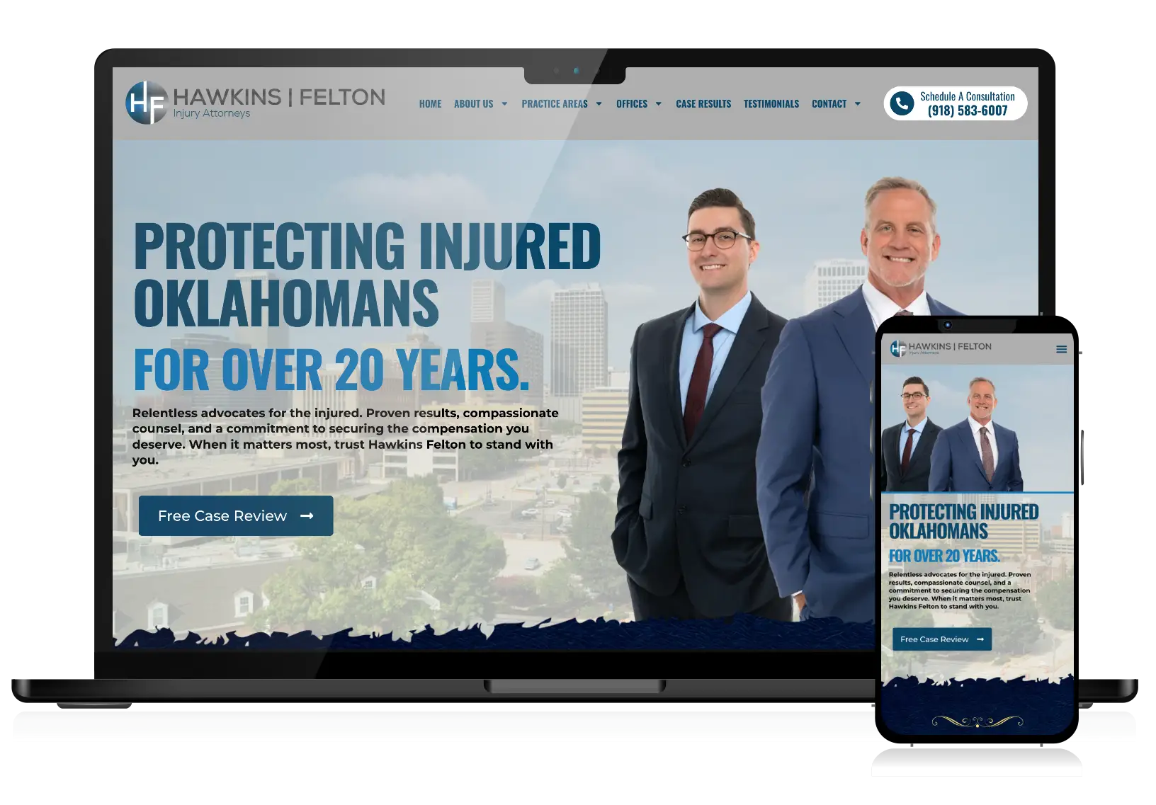 Hawkins Felton law firm website